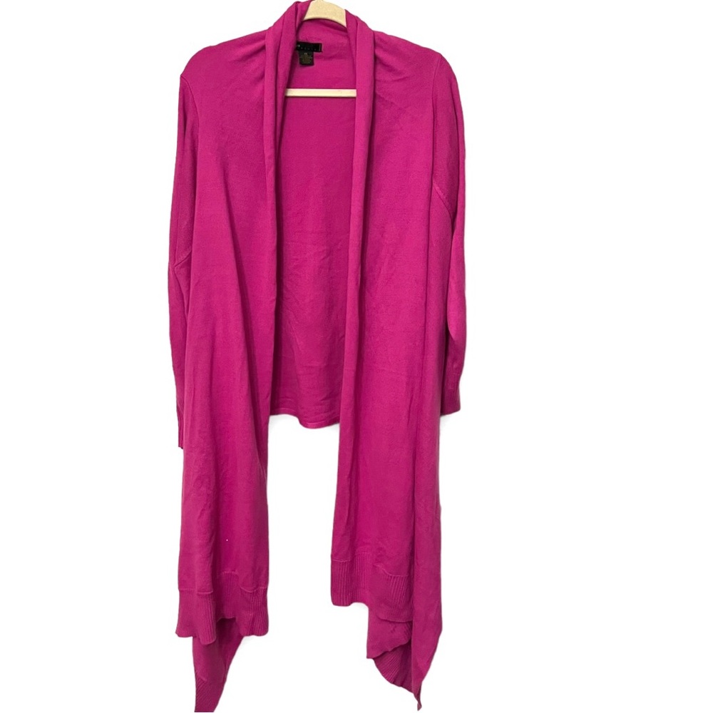 Grace Elements Pink Open-Front Cardigan Sweater